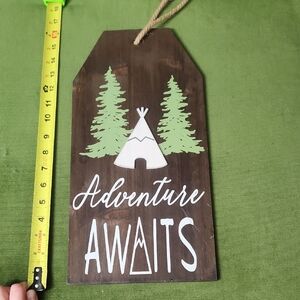 Adventure Awaits Wooden Wall Sign